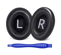 Aurivor Lambskin Ear-Pads Cushions for Bose Noise-Cancelling (NC) 700 Headphones, Genuine Leather Replacement Covers with Soft-Touch Leather, Noise Isolation Memory Foam, Added Thickness (Black)