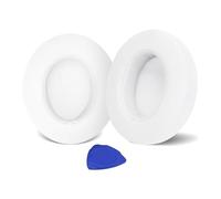 Aurivor Replacement Ear-Pads Cushions for Beats Studio 2 & 3 Headphones - Covers with Premium Protein Leather, Noise Isolation Memory Foam，Added Thickness (Wireless & Wired Compatible)(White)