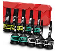 Aurlloct 1/2 Inch Drive Impact Torx Bit Socket, 10 Piece Impact Star Bit Set, T25 - T80 Star Bit Socket Set for Auto Motive Maintenance, Repairs, and DIY Projects