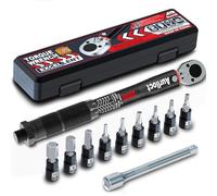 Aurlloct 1/4 Inch Drive Click Torque Wrench, Torque Spanner Set 5-55 Nm, 72-Tooth, Including Extension Bar, High Precision ± 4% Tool Repair Kit for Road Bikes and Mountain Bikes Repair