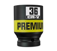 Aurlloct 3/4" Drive Impact Socket Single, 36 mm Hex Long Socket for Auto Motive Trucks Car Tires Tractors Engines Repairing DIY Mechanic Tool