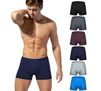 Aurmly Mens Boxer Shorts Light Men Trunks of Bamboo Fiber 6 Pack Mens Underwear