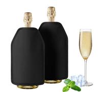 AUROAY 2pcs Wine Cooler Sleeve,Reusable Champagne Cooler Wine Bottle Chiller, Wine Ice Pack Sleeve,Wine Cooler Pouch,Portable Rapid Cooling Insulator for Champagne Burt White Red Wine Beers Vodka