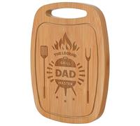 AUROAY Gift for Dad,Dad Christmas Birthday Gifts,Handmade Engraved Bamboo Chopping Board from Daughter Son,Unique Presents for Dad,Kitchen Gifts for Daddy Father on Christmas Father's Day