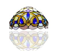Auroh 10 inch Tiffany Lampshades Antique Style Handcrafted Stained Glass Shade ONLY (1004)