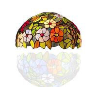 Auroh 16 inch Tiffany Style Lampshades Antique Handcrafted Stained Glass Shade ONLY (1609)