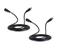 Auroh 2 Pack 3M/9.8ft Power Extension Cable, 12V DC 5.5mm x 2.1mm Male to Female Power Adapter Cord for 12V CCTV Security Camera, LED Strip String Light, Router and More Devices (Black, 3 Meters)