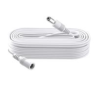 Auroh 33ft/10M White Power Extension Cable, DC 12V Power Adapter Extension Cord 2.1mm x 5.5mm, Compatible with 12V DC Adapter Power Supply or Wall Charger for CCTV Security & IP Camera (White, 10M)