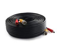 Auroh 5M - 40M BNC Video Power Cable 2-in-1 Pre-made Black Security Camera CCTV Cable for HD Surveillance Camera and DVR System Installation (15 Meter)
