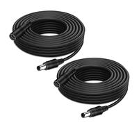 Auroh Pack of 2-3M/5M/10M DC 12V CCTV Power Extension Cable Black 2.1 x 5.5mm Male to Female, Power Supply Adapter Extender Cord for CCTV Security Cameras, DVRs, LED Strips, Routers. (5 Meter)