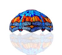 Auroh Tiffany Style Lamp 16 inch Handcrafted Lampshade Antique Dragonfly Design Lamps for Living Room Decor Home Decor Shade ONLY (Accessories NOT Included)