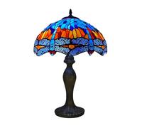 Auroh Tiffany Table Lamp 16 inch Handcrafted Lamp Shade Antique Dragonfly Design Table Lamps for Living Room Decor Home Decor Hallway Gallery