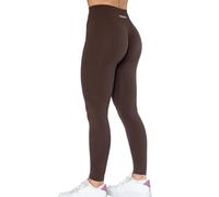 AUROLA Dream Collection Workout Leggings for Women High Waist Seamless Scrunch Athletic Running Gym Fitness Active Pants, Java Coffee, M