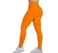 AUROLA Dream Collection Workout Leggings for Women High Waist Seamless Scrunch Athletic Running Gym Fitness Active Pants, Persimmon Orange, S