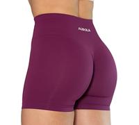 AUROLA Dream Collection Workout Shorts for Women High Waist Seamless Scrunch Athletic Running Gym Yoga Active Shorts Black, Magenta, M
