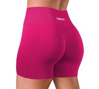 AUROLA Dream Collection Workout Shorts for Women High Waist Seamless Scrunch Athletic Running Gym Yoga Active Shorts Black, Pink, L