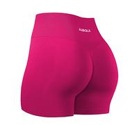 AUROLA Dream Collection Workout Shorts for Women High Waist Seamless Scrunch Athletic Running Gym Yoga Active Shorts Black, Pink, L