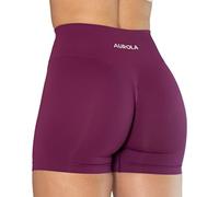 AUROLA Dream Collection Workout Shorts for Women High Waist Seamless Scrunch Athletic Running Gym Yoga Active Shorts Black, Magenta, XS