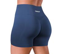 AUROLA Dream Collection Workout Shorts for Women High Waist Seamless Scrunch Athletic Running Gym Yoga Active Shorts, Naval Academy, S