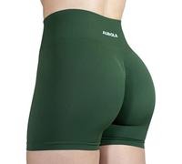AUROLA Dream Collection Workout Shorts for Women High Waist Seamless Scrunch Athletic Running Gym Yoga Active Shorts Black, Mountain View, L