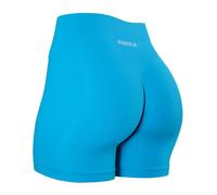 AUROLA Dream Collection Workout Shorts for Women Scrunch Seamless Soft High Waist Gym Shorts, Blue Danube, M