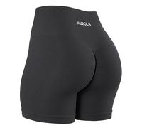 AUROLA Dream Collection Workout Shorts for Women Scrunch Seamless Soft High Waist Gym Shorts, Dark Grey, S