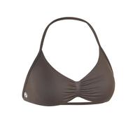 AUROLA Influence Strappy Bra Sports Bras for Women, Backless Padded Impact Strappy Bra Workout Gym Yoga with Removable Cups, Chestnut Brown, S
