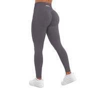 AUROLA Influence Workout Leggings for Women, Seamless Compression Tummy Control Leggings Mid Rise Yoga Pants, Plum Truffle, Large