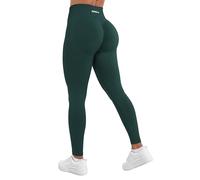 AUROLA Influence Workout Leggings for Women, Seamless Compression Tummy Control Leggings Mid Rise Yoga Pants, Ponderosa Green, XS