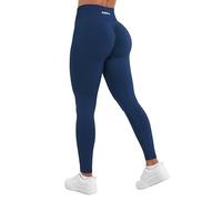 AUROLA Influence Workout Leggings for Women, Seamless Compression Tummy Control Leggings Mid Rise Yoga Pants, Ensign Blue, M