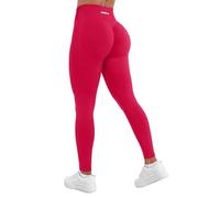 AUROLA Influence Workout Leggings for Women, Seamless Compression Tummy Control Leggings Mid Rise Yoga Pants, Pink, M
