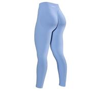 AUROLA Influence Workout Leggings for Women, Seamless Compression Tummy Control Leggings Mid Rise Yoga Pants, Airy Blue, M