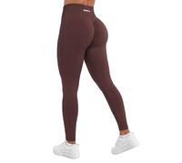AUROLA Influence Workout Leggings for Women, Seamless Compression Tummy Control Leggings Mid Rise Yoga Pants, Cinnamon, S