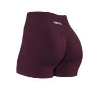 AUROLA Influence Workout Shorts for Women,2.5 3.5 4.5 5.5 6.5 No Roll Up Squat Proof Scrunch Seamless Compression Gym Short, Black Cherry, M