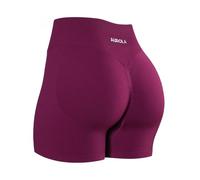 AUROLA Influence Workout Shorts for Women,2.5 3.5 4.5 5.5 6.5 No Roll Up Squat Proof Scrunch Seamless Compression Gym Short, Magenta, M