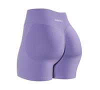 AUROLA Influence Workout Shorts for Women,2.5 3.5 4.5 5.5 6.5 No Roll Up Squat Proof Scrunch Seamless Compression Gym Short, Chalk Violet, XS