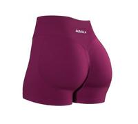 AUROLA Influence Workout Shorts for Women,2.5 3.5 4.5 5.5 6.5 No Roll Up Squat Proof Scrunch Seamless Compression Gym Short, Magenta, M