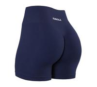 AUROLA Power Workout Shorts for Women Seamless Scrunch Gym Yoga Running Active Fitness Short, Naval Academy, L
