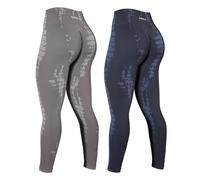 AUROLA Serpent Snake Seamless Scrunch Workout Leggings for Women,Girls Squat Proof Ribbed Thick Active Gym Pants, Pack (Dark Grey + Mocha), XS