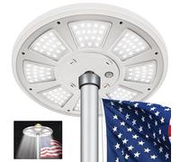 Aurolit Flagpole Light Solar Powered,Auro 5 Pro Flag Pole Light 136 LED for 15-25 Ft Poles,12 Hour Dusk to Dawn Auto On/Off,Spectacular Aurora Lighting on Outdoor Pole Top