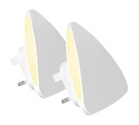 AUROLITE Pack of 2 LED Plug-and-Play Night Lights, Energy Saving (0.3) Watts, Automatic Sensor, Warm White (3000K), Ideal for Bedroom, Living Room, Kitchen, Hallway, B&B