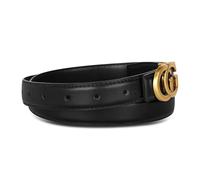 Aurolran Women's Leather Belt with Buckle - Ideal for Dresses, Jeans, and Coats, Ado-black-gold(genuine Leather), 28-31 (Pant 6-10)