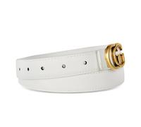 Aurolran Women's Leather Belt with Buckle - Ideal for Dresses, Jeans, and Coats, Ado-white-gold, 32-35 (Pant 12-16)
