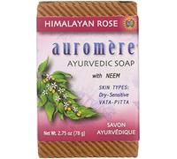 Auromere Ayurvedic Soap with Neem Himalayan Rose 2.75 oz