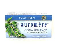 AUROMERE - Travel Size Ayurvedic Soap Tulsi-Neem - 0.71 oz. (20 g)
