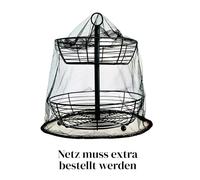 Auroni Insect Protection Net for 2 Tier Cake Stand, Height 33 cm, Diameter 29 cm, Protection of Fruit, Vegetables Against Insects, No More Flies on the Fruit, Without Stand