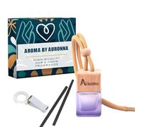 Auronna Car Air Fresheners Aliens Car Diffuser - Refresh Your Drive With Long Lasting Fragrance - Vent Clip, Reed Sticks, Wooden Cap & Cube Bottle With 8ml Filling (Aliens)