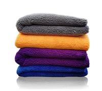 Auronna Edgeless Microfiber Cleaning Cloths 4 Pack - 500GSM Super Absorbent And Soft Cleaning Cloths For Car - 16 x 16 inch (40 x 40 cm)