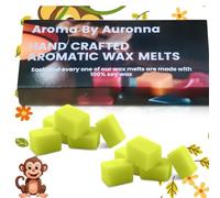 Auronna Wax Melts Cubes Scented - Natural Handmade Cubes - Highly Concentrate - Made in UK - Up to 80 Hours of Fragrance Cast (Monkey Farts)