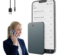 Auronote AI Note Taking Assistant - Privacy First Slim Digital Recorder with AI Transcriptions & Summaries, Magnetic Voice Activated Recorder for Meetings, Lectures & Interviews (32GB)